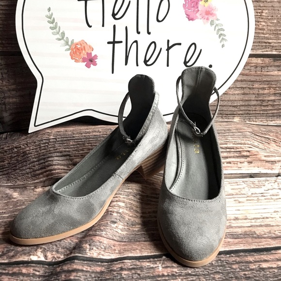 Matas women’s slingback block heel Grey Suede - Picture 4 of 7